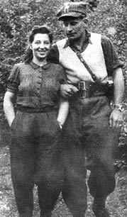 Major Jozef Kuras "Ogien" with wife Czeslawa (born Polaczyk) in Summer, 1946 