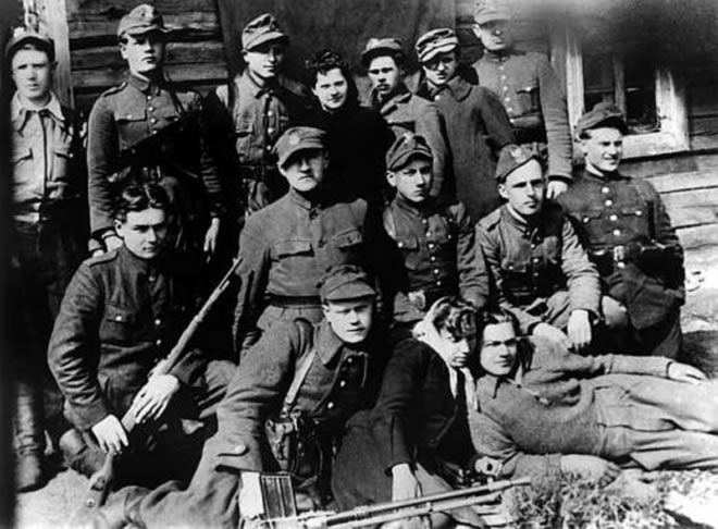 April 1945. Armia Krajowa Unit of Sgt. Władysław Janczewski, nom de guerre "Laluś' unit near Koleśniki.