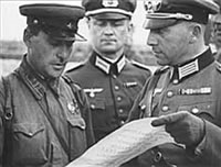 Nazi and Soviet officers  meet after joint invasion of Poland on September 17, 1939