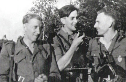 Above: Soldiers from the 5th WIlno Brigade of Polish Home Army. From left: Sergeant Robert Nakwas-Pugaczewski "Okoń", Corporal Bogdan Obuchowski "Zbyszek", Second Lieutenant Olgierd Christa "Leszek".