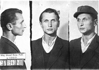Stanislaw Sojczynski "Warszyc" UB photo after his arrest.
