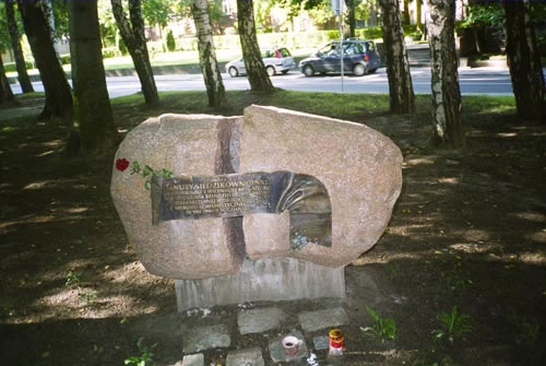 Monument errected in memory of Danuta Siedzikowna "Inka" Polish Armed Underground Soldier.  Home Army Street, Sopot, Poland